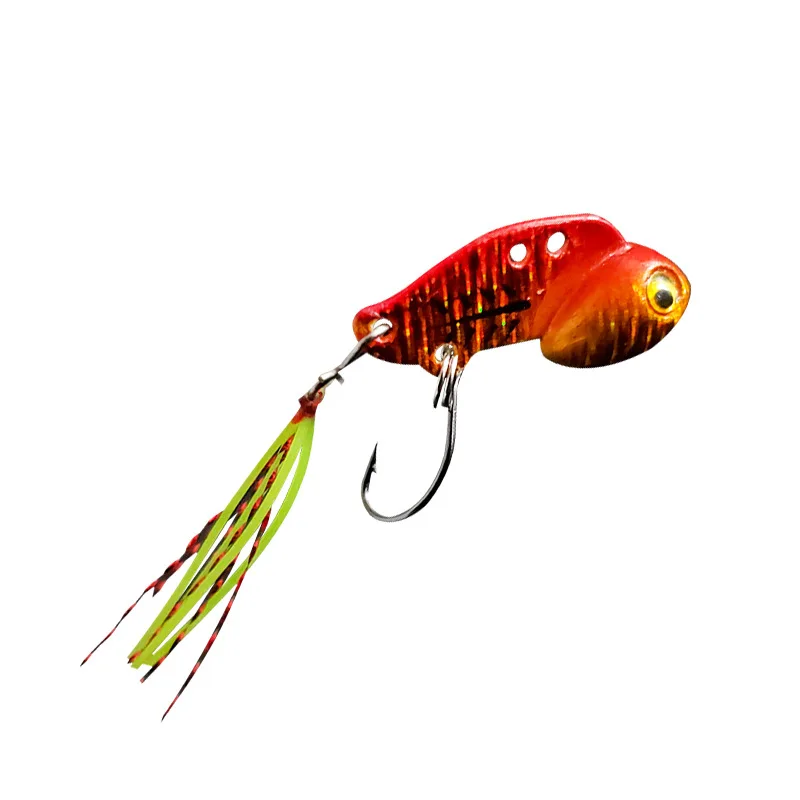 Señuelos de Metal VIB de 1 piezas, 3g, 6g, cuchara de vibración vívida, Mini señuelo de lubina Artificial, cebo duro de Cicada, cebo VIB con gancho de pluma - imagen 2