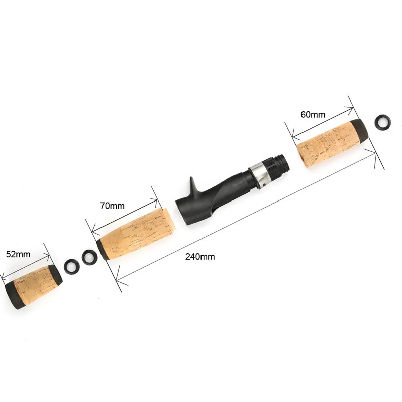 MNFT 1 Juego de caña de pescar giratoria, reparación de construcción, mango de corcho compuesto y asiento de carrete - imagen 3