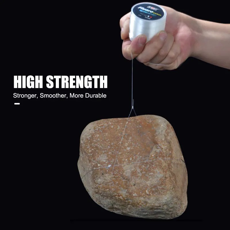 Sedal de pesca con revestimiento de fluorocarbono de 120M, 0,20mm-0,60mm, 7,15LB-45LB, línea líder de fibra de carbono, señuelo de pesca, hilo de hundimiento, Japón - imagen 5