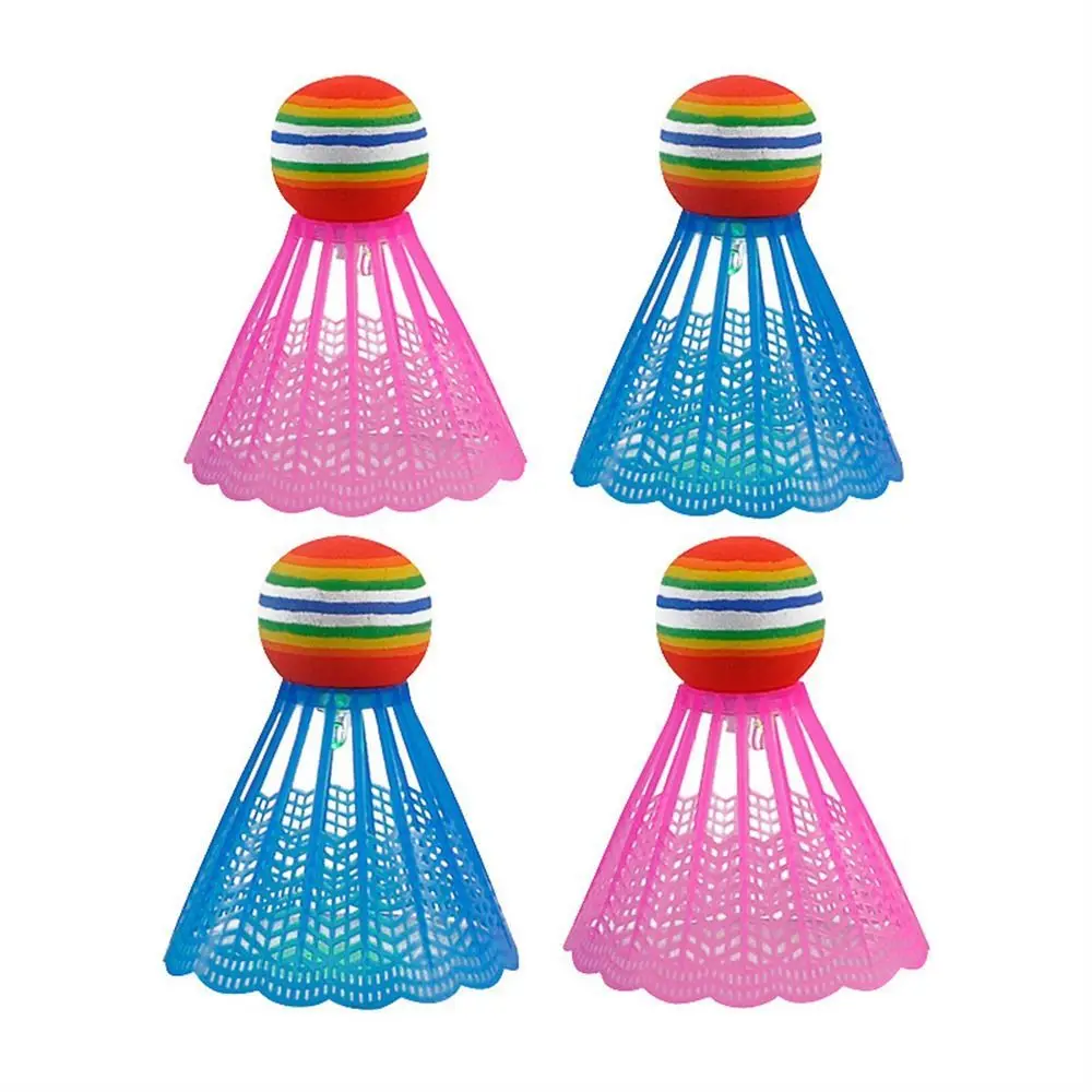 Volantes de bádminton de colores, 4 piezas, bolas de Bádminton de estabilidad voladora, accesorios para deportes al aire libre, bádminton duradero - imagen 4