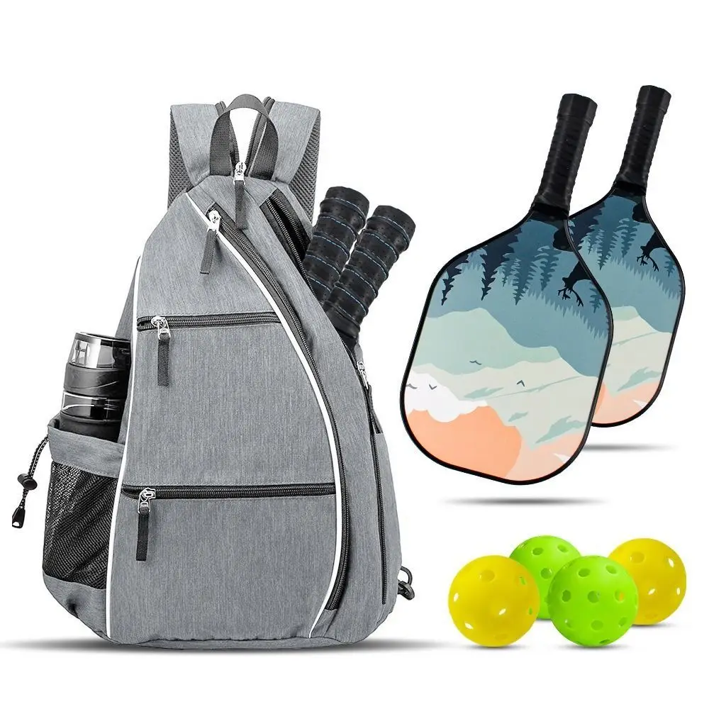 Mochila ligera de Pickleball con soporte para botella de agua, bolsa de tenis ajustable, bolsa de almacenamiento de paleta con bolsillo para teléfono colorido para mujer - imagen 4