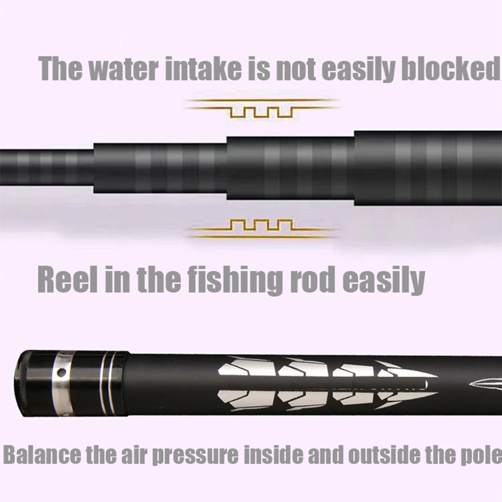 Caña de pescar telescópica de carbono de alta calidad, 8m, 9m, 10m, 11m, 12m, 13m, carpa de agua dulce, caña de mano superdura de larga potencia - imagen 3