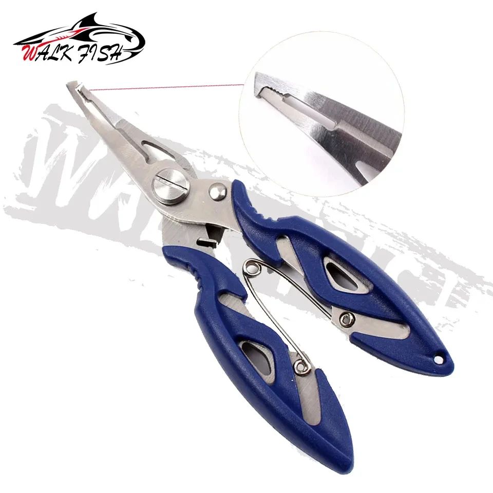 WALK Fish-Herramientas de pesca multifunción para artículos, aparejos de invierno, alicates, tornillo de banco, tijeras para tejer moscas, juego de trenzas, pinzas para pescado - imagen 4