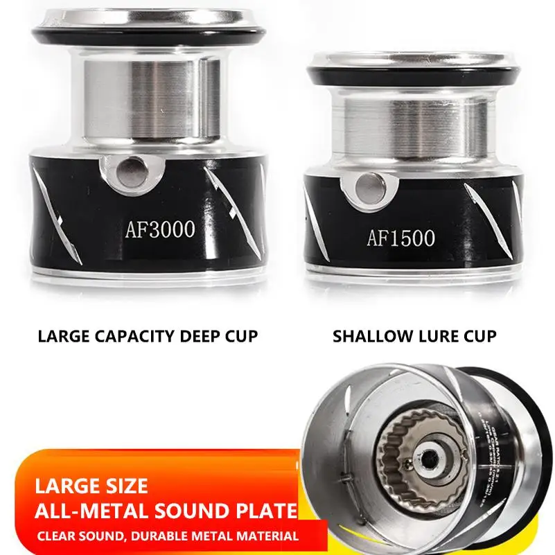 Carrete giratorio de pesca de lubina Mavllos AF, potencia de arrastre, relación de velocidad de 6KG, 5,2: 1, 1500- 4000, carrete de aluminio, carrete de pesca de trucha de agua salada - imagen 5