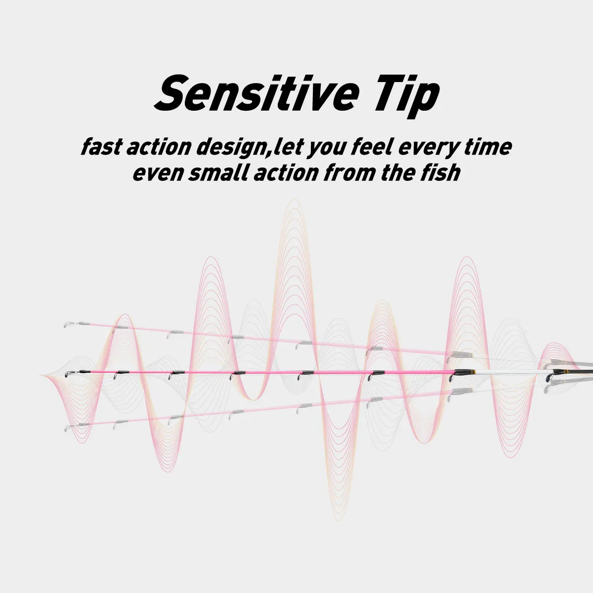 Caña de pescar para barco de 1,7 m y 1,9 m ML con punta de titanio, caña de pescar giratoria para sepia, caña de pescar de agua de mar de alta calidad - imagen 4