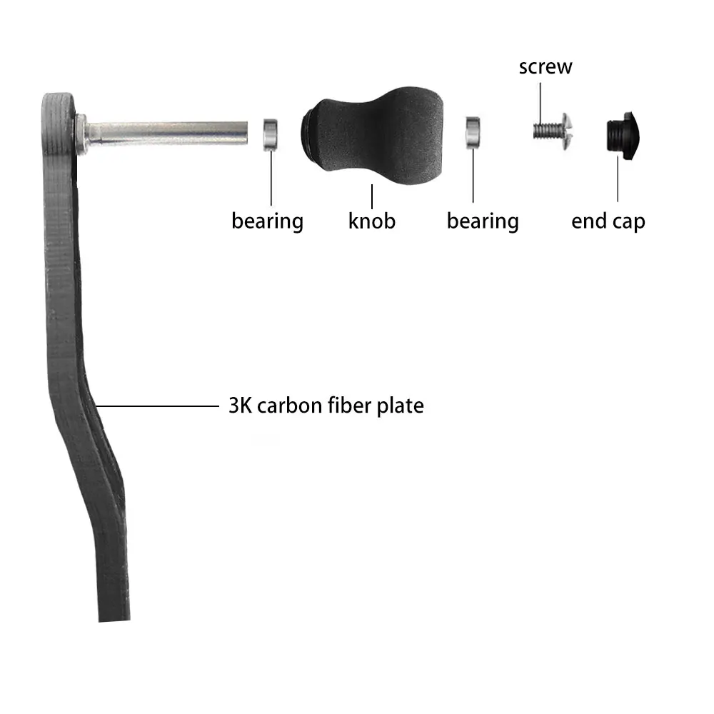 Carrete de pesca ligero de 14g, mango de fibra de carbono, perilla EVA, mango de repuesto para carrete de pesca DAIWA, repuestos - imagen 3