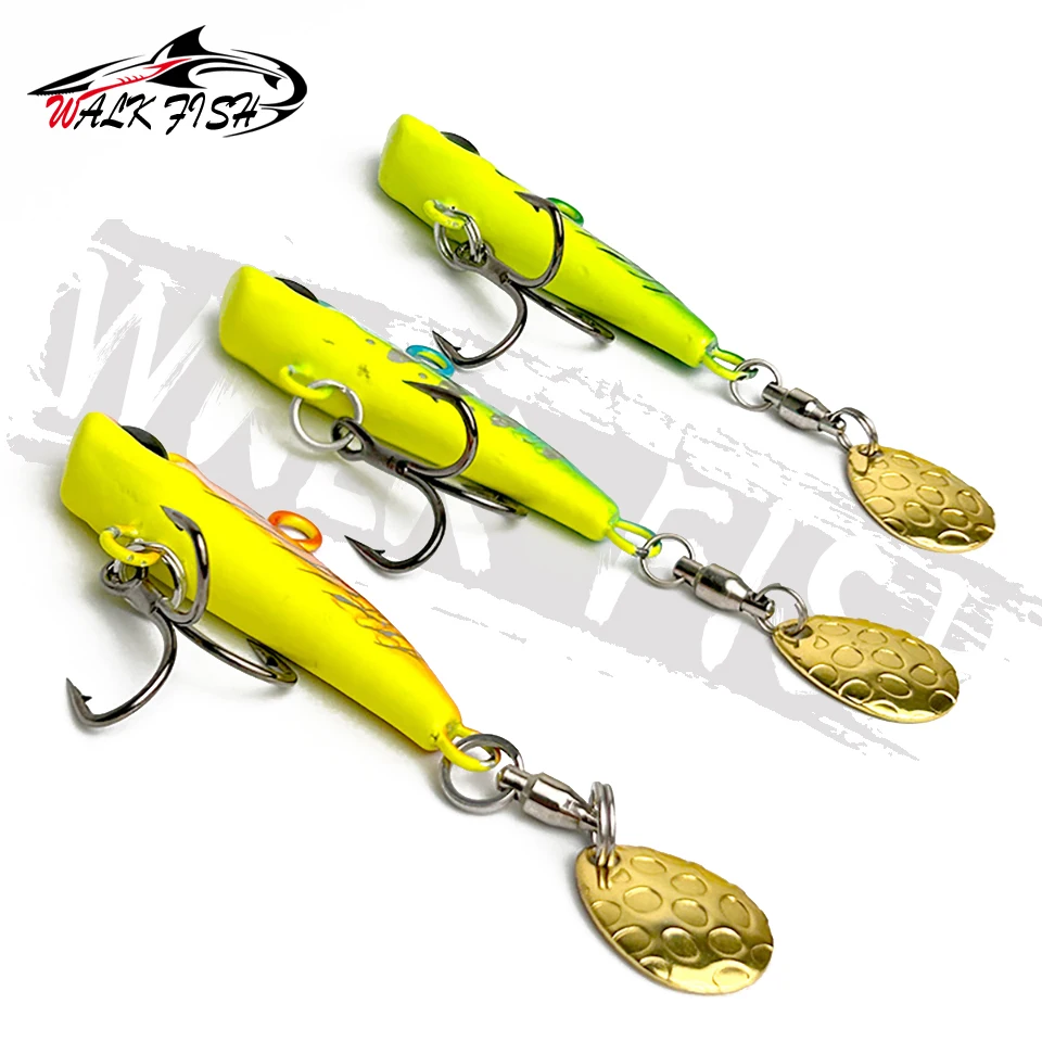 WALK FISH-señuelo de hoja Vib de Metal con ojos 3D, cebo de vibración que se hunde, vibración Artificial para lubina, Lucio, perca, aparejos de pesca, 7/10/15/20g - imagen 4