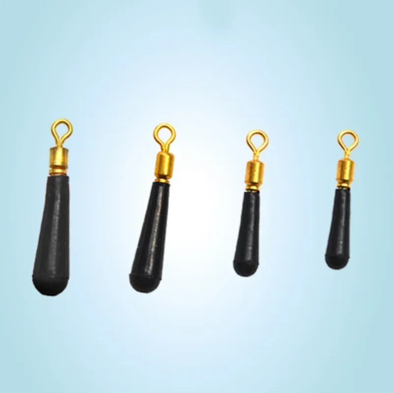 10//20/30 unids/lote bloque de equipo de pesca flotadores de pesca de deriva de rotación Bobber cobre + equipo de herramientas de pesca de goma - imagen 5