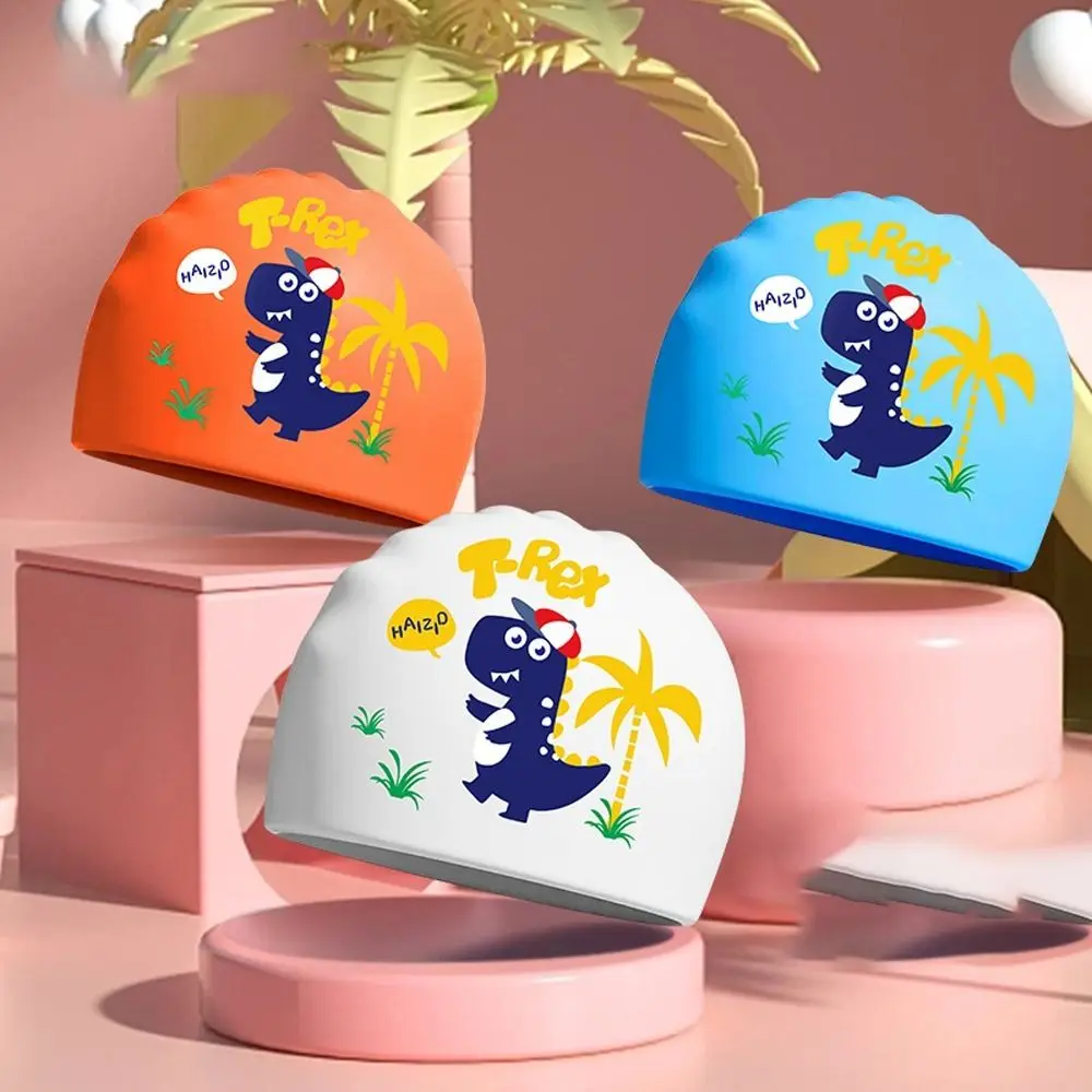 Gorro de natación de silicona para deportes acuáticos, gorro de buceo elástico impermeable, gorro de baño ligero de pelo largo para playa - imagen 3