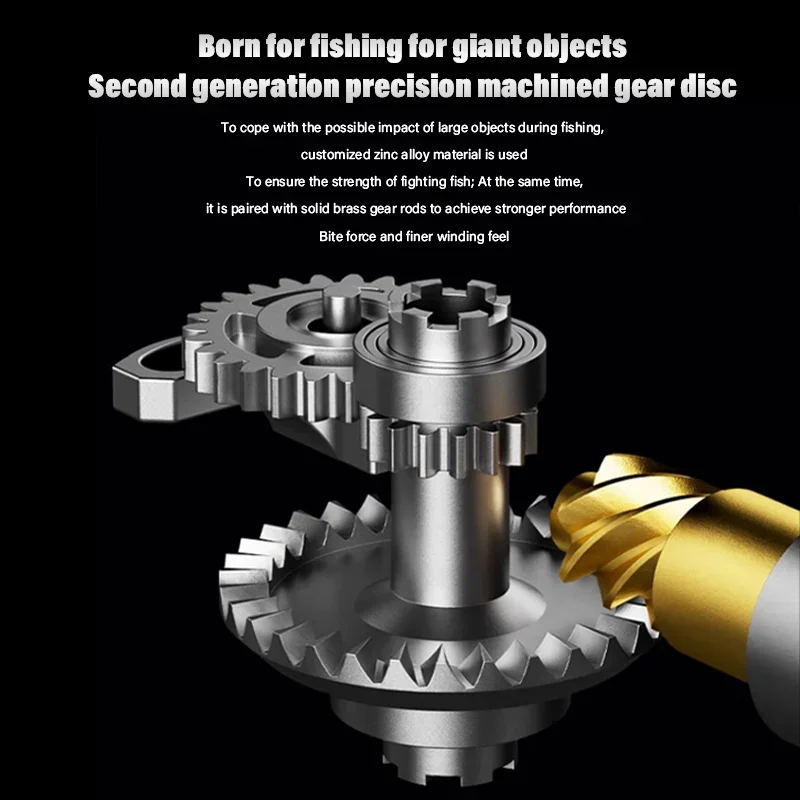 Carrete de pesca DEUKIO 2025, sin huecos, relación de engranaje 5,2: 1, mango de carrete CNC, perilla EVA, carrete giratorio, carrete de fundición para carpa 2000-7000 - imagen 5