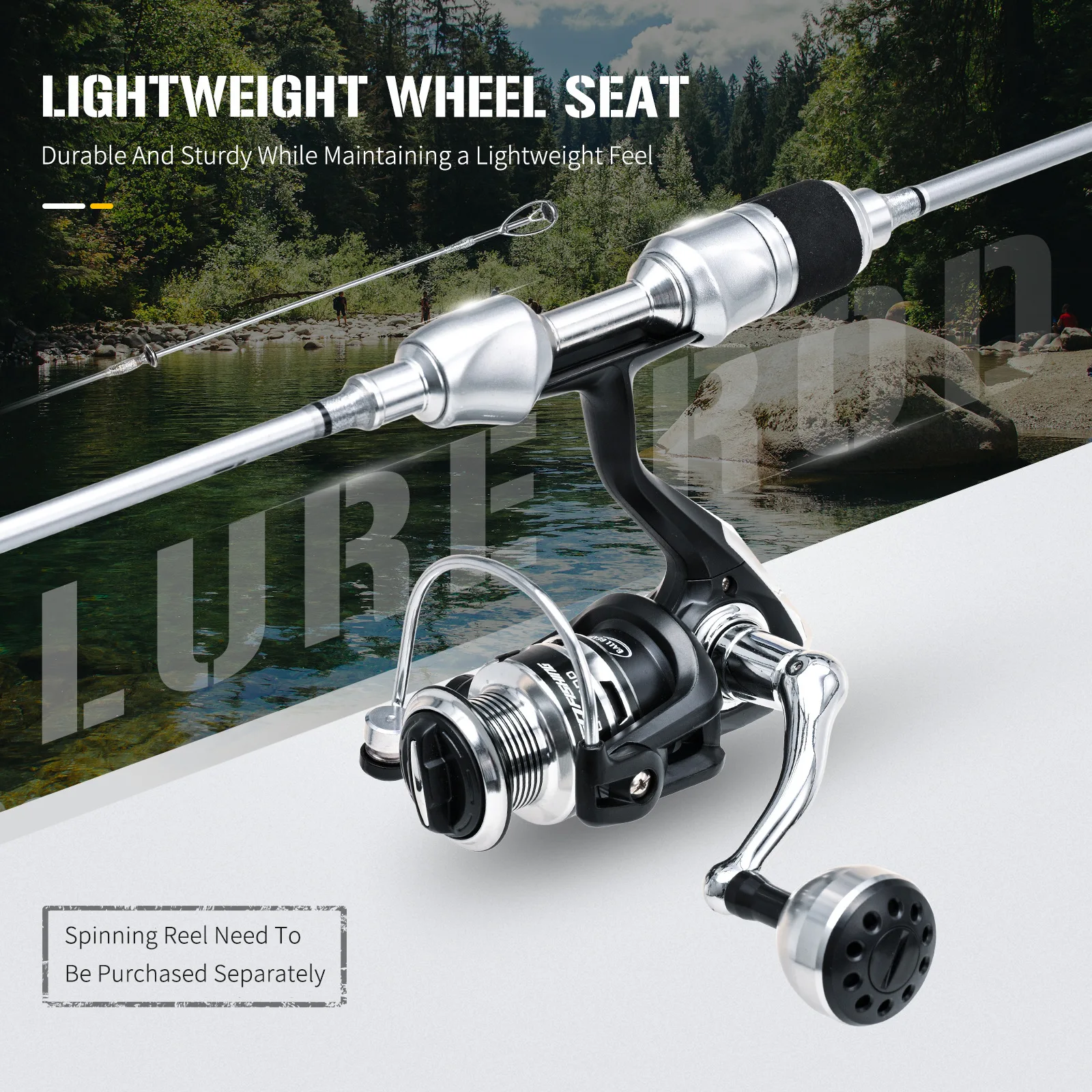 Armadura plateada UL, caña de pescar con boca de caballo, Micro Material ajustable, caña de pescar de Ruta Ya, caña de pescar retráctil - imagen 4