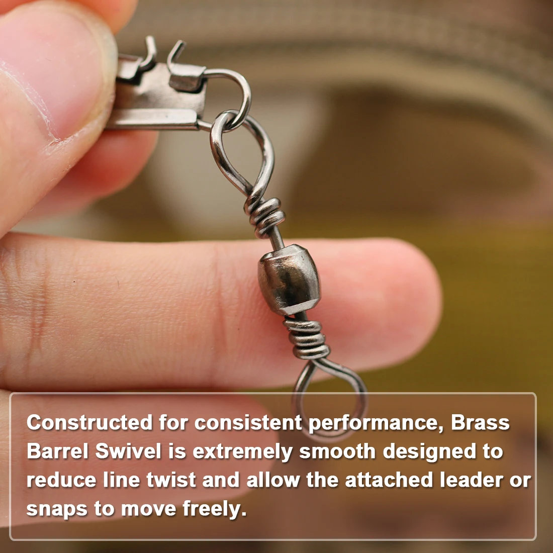 FishTrip barril giratorio con enclavamiento Snap 50Pack de acero inoxidable bloqueo cruzado Snap conector de pesca en el mar aparejos terminales - imagen 3