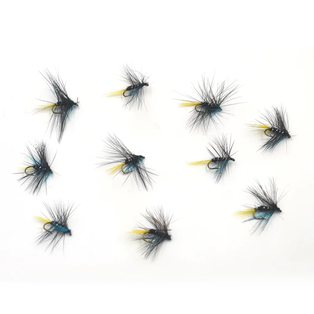 MNFT Moscas ninfa azul y negra para pesca de lubina – anzuelo seco - imagen 5