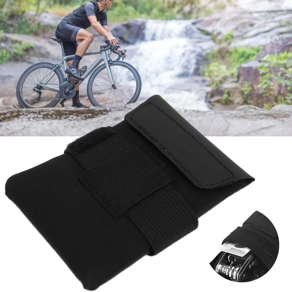 Bolsa de sillín portátil impermeable, ligera, 12x8,5x1,5 cm, bolsa para bicicleta, plegable, debajo del asiento, bicicletas de carretera - imagen 5