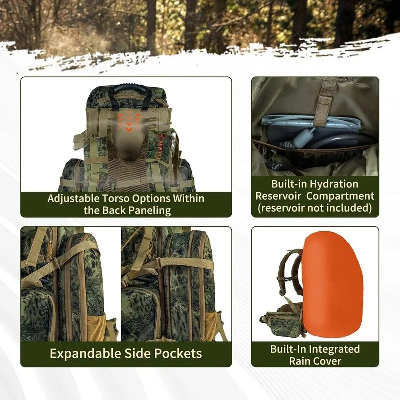 Mochila de pesca camuflaje táctica grande capacidad para pescadores - imagen 5