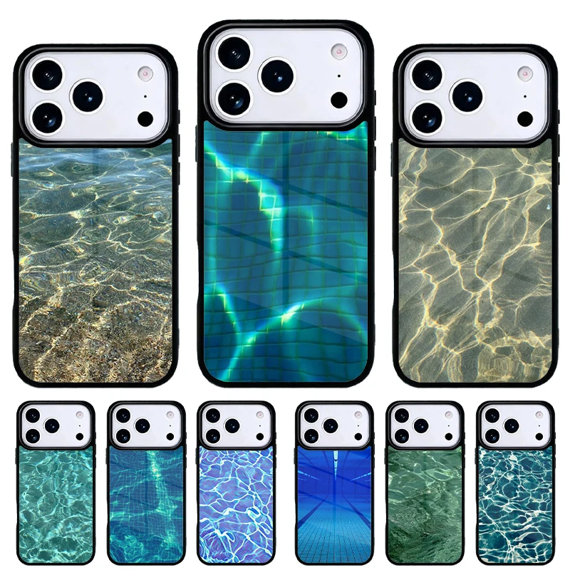Funda iPhone con diseño de agua y carcasa trasera protectora