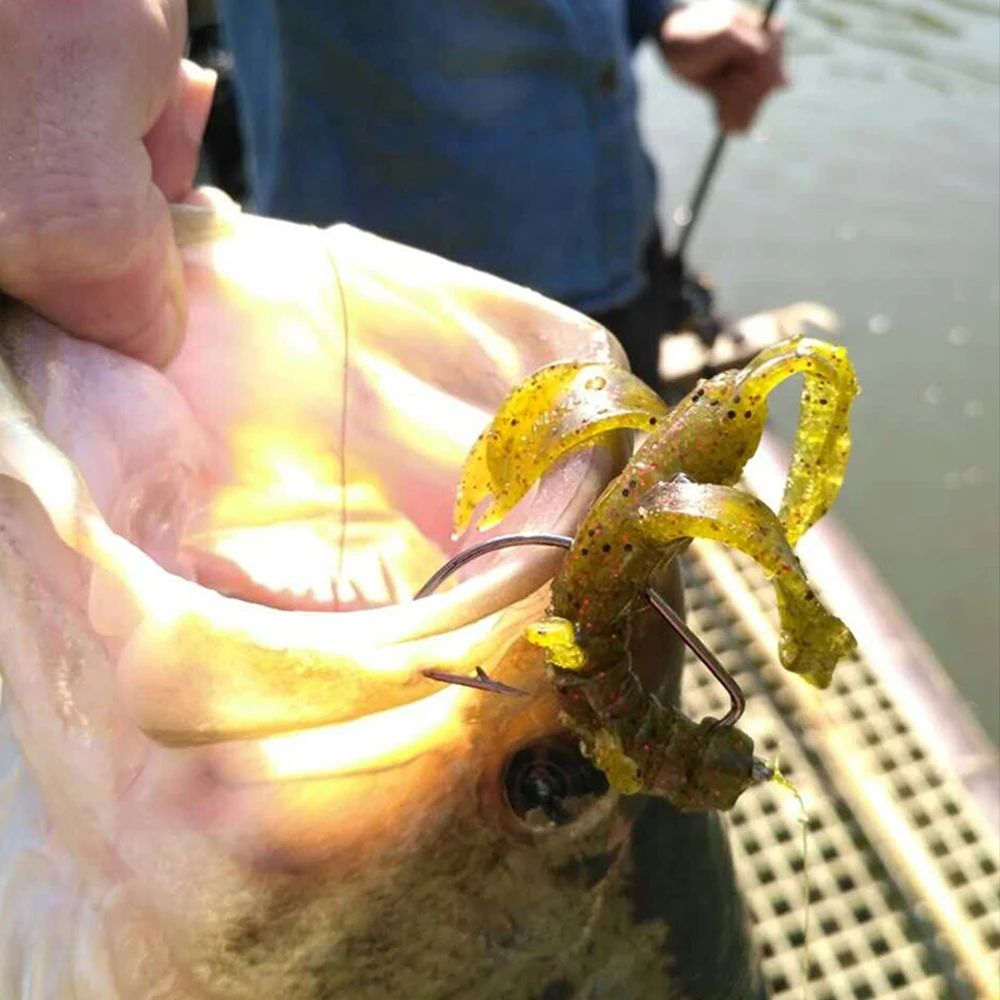 Hanlin-Juego de Señuelos de Pesca de silicona suave, 8 piezas, 80mm/6,5g, Crankbait, Jigging giratorio, Wobbler, Lucio Artificial - imagen 5