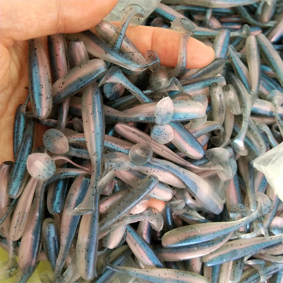 Señuelos Jigging Wobbler de vinilo bicolor para carpa