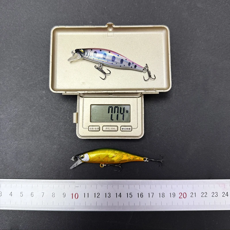 7,7g 63mm hundimiento Minnow señuelo de Pesca Artificial Pesca trucha señuelo arroyo lago aparejos de Pesca Jerkbait Rockfishing cebos duros - imagen 4