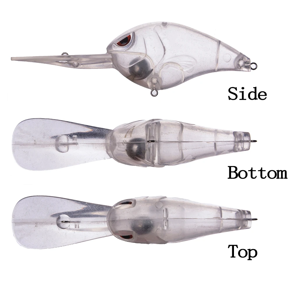 Chan'sHuang 5 uds cebo en blanco sin pintar 13cm 25g sonajero flotante buceo profundo Crankbait DIY señuelo de pesca Artificial - imagen 3
