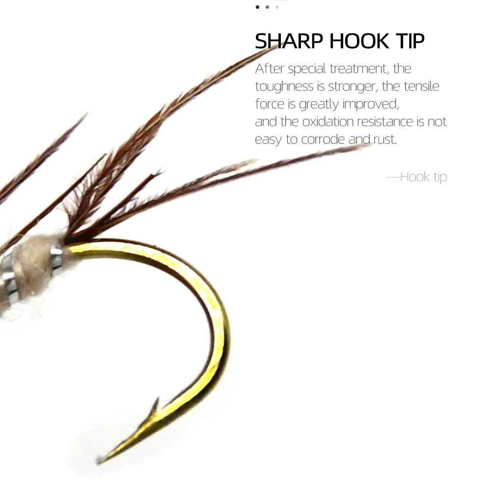 MNFT 10 Uds cabeza de cuentas doradas anzuelos con mosca película de arco iris pesca con mosca cebo de pesca con mosca Artificial al aire libre - imagen 4