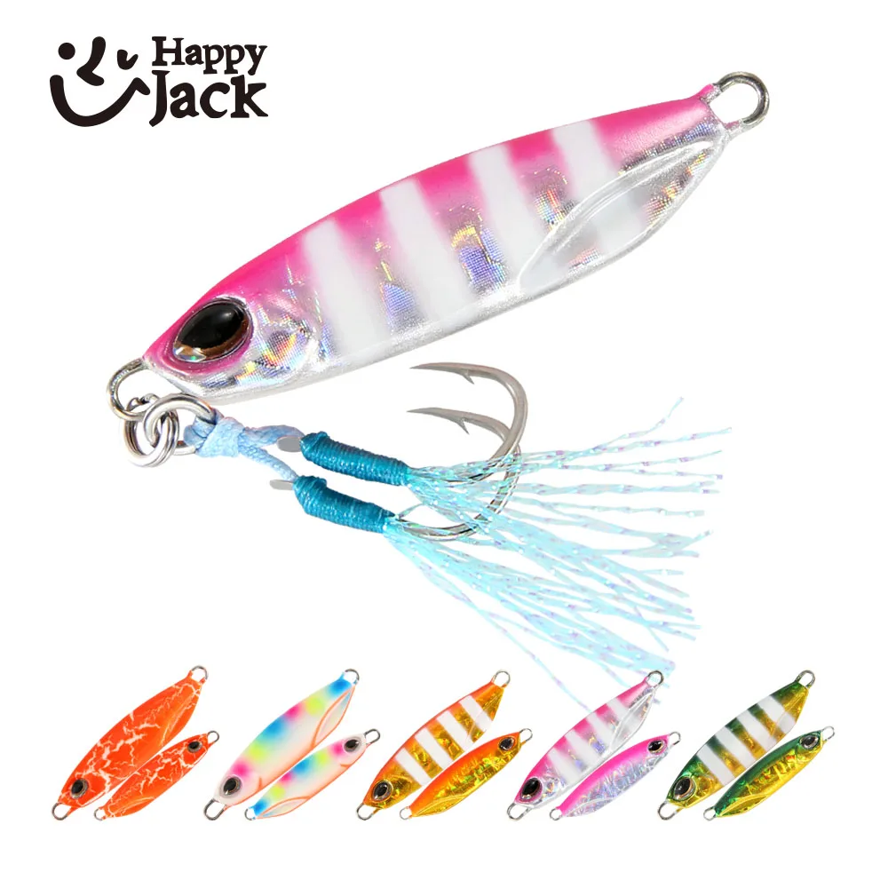 HAPPYJACK nuevo Mini Jackjig plantilla de fundición 5G 7G 10G 15G Rockfishing Micro Jig cuchara señuelo de pesca de agua salada
