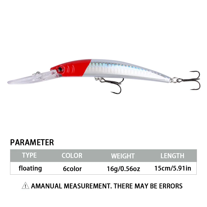 Wobbler Flotante Grande – Crankbait para Lubina, Lucio y Carpa - imagen 2