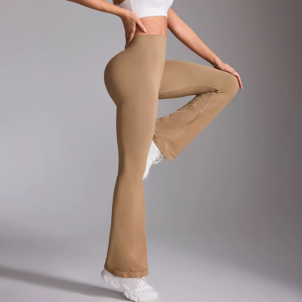Mallas yoga cintura alta en V efecto lifting – transpirables sin costuras - imagen 2