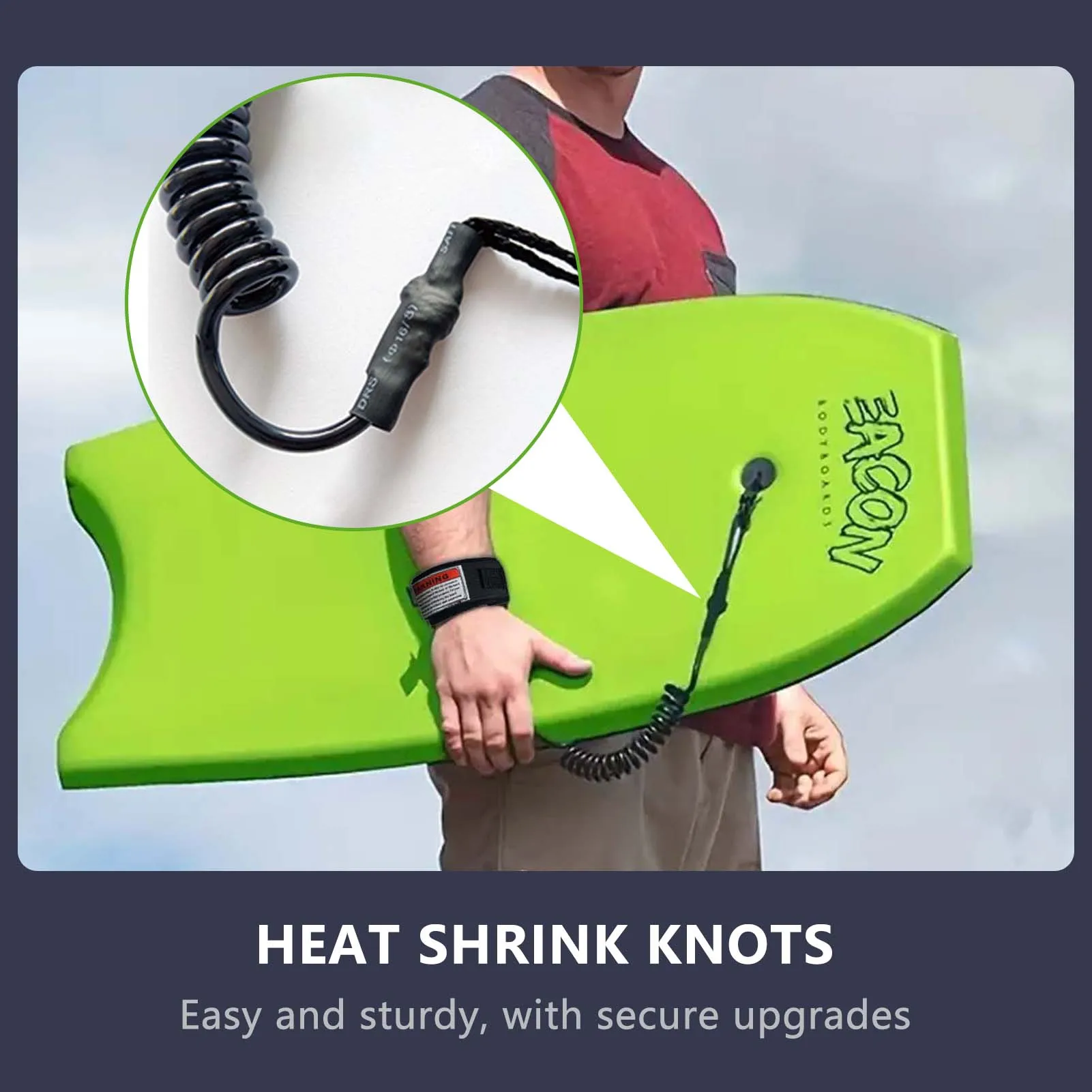 Cuerda de seguridad para tabla de surf, deportes acuáticos al aire libre, cuerda de tracción duradera Simple para surf, buceo, natación, accesorios deportivos prácticos - imagen 4