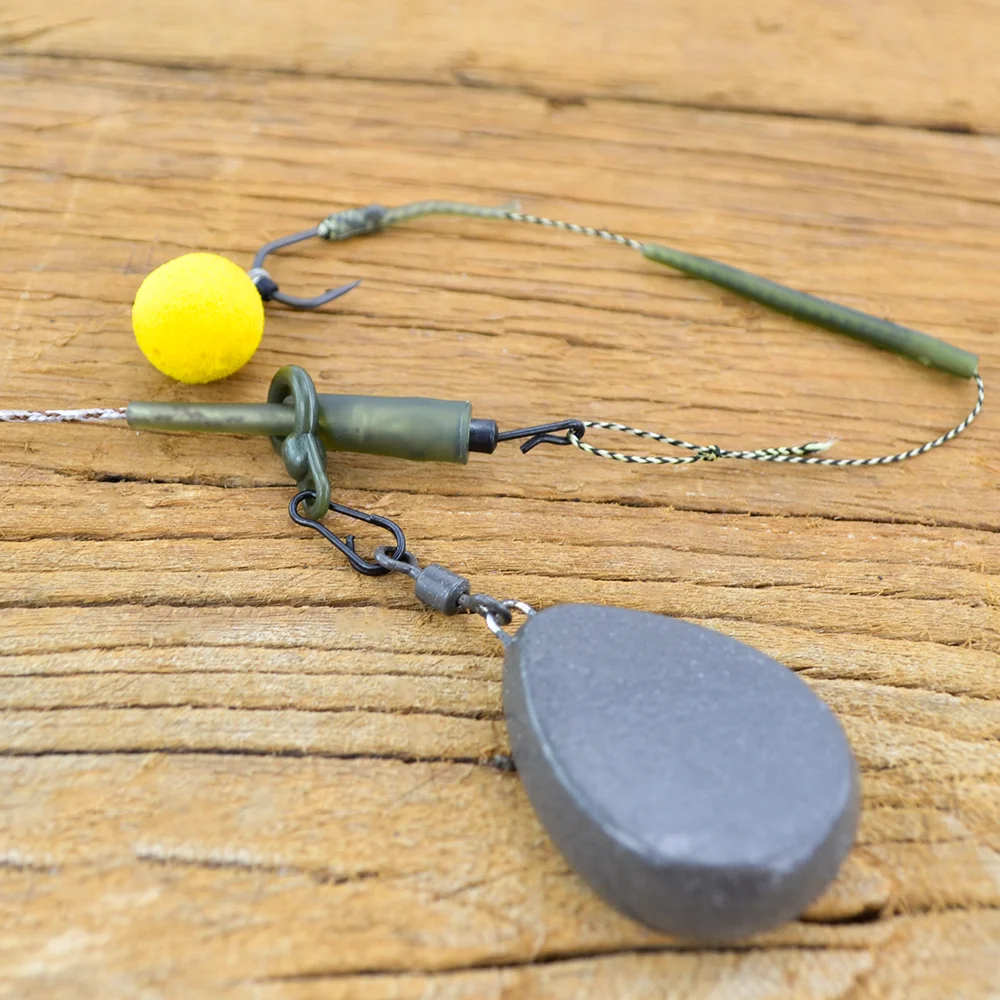 Hirisi 40 x aparejos de pesca de carpa mangas antienredos de goma pesca conector a presión de cambio rápido accesorios de pesca M9 - imagen 3