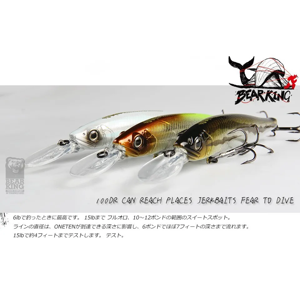 BEARKING 128mm 22,9g profundidad 2-3m Wobbler Señuelos de pesca superiores cebo duro Minnow calidad anzuelos accesorios de pesca para aparejos de pesca - imagen 5