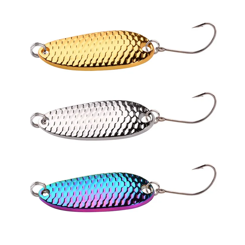 Señuelo tipo cuchara de Metal, 1,5g/2,5g/3,5g/5g, señuelo de pesca Wobbler Spinner, cuchara, cebo duro Artificial para lubina, aparejos de pesca, 1 ud.