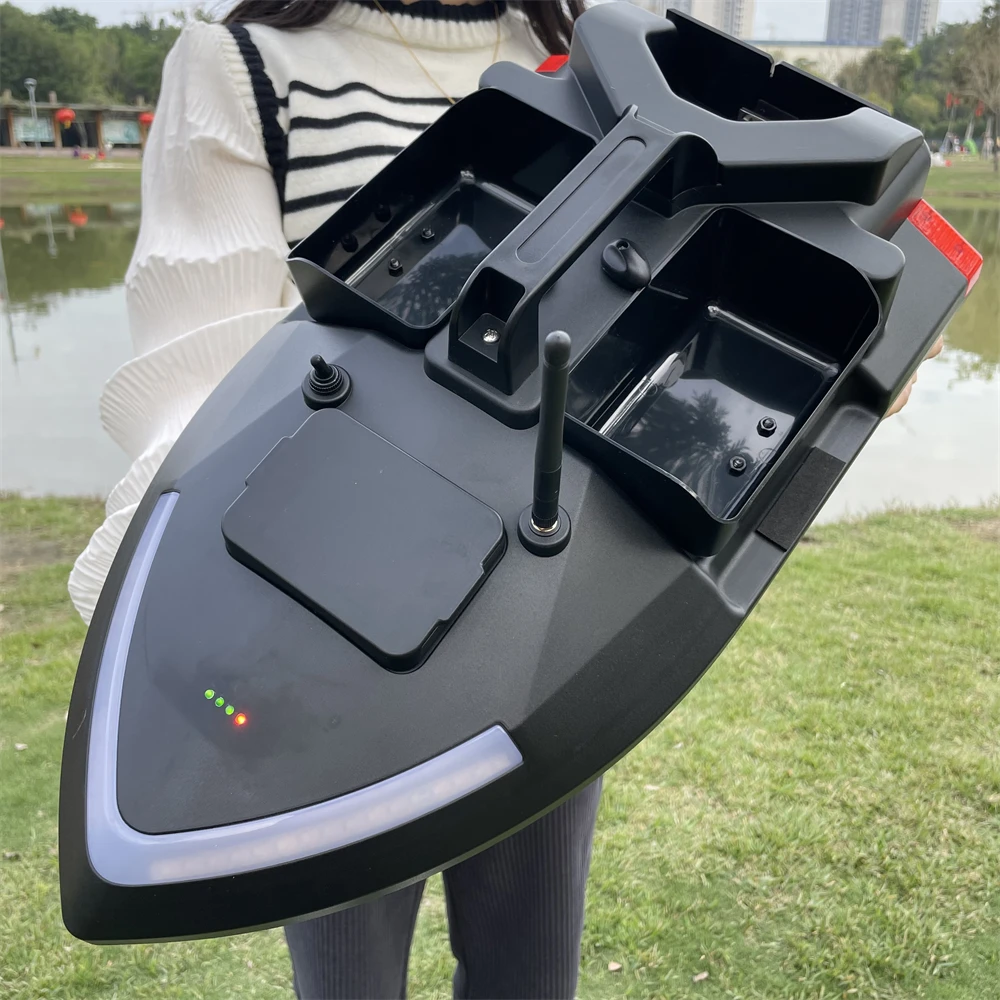 Marca MBLN, barco de cebo de pesca, almacenamiento de tres cebos, motores duales, luz trasera de dirección, Control de crucero, corrección automática de ganado - imagen 5