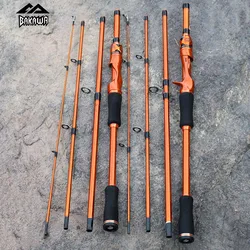 BAKAWA Caña spinning portátil ultraligera para señuelos con mango EVA