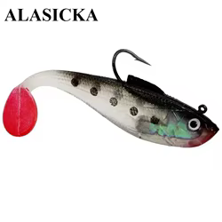 ALASICKA-cebo tipo Roadrunner para pesca en el mar salvaje, 5,5 cm, 8,5 cm, 11cm, 3g, 10g, 26g, cebo suave de plástico PVC, 1 Uds.