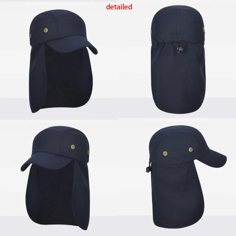 Nueva gorra de béisbol sólida para parejas, Gorras Retro informales de Hip Hop con chal de protección para el cuello, gorra de camionero transpirable Unisex - imagen 5