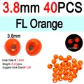 3.8mm FL Orange 40pc