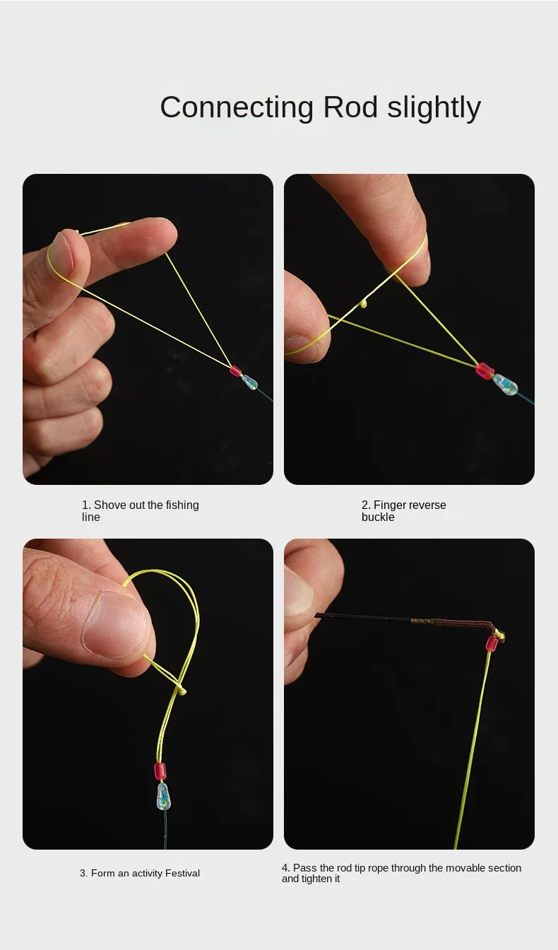 50 Uds. Aparejos de pesca вisz для рыблки وات Accesorios para enroladores de sedal de pescado conexión de sedal principal de cuerda de poste reforzada - imagen 5