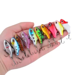 10 Uds. Señuelo de Pesca en hielo de invierno hundimiento Wobbler Isca Artificial VIB cebo de vibración Crankbait Pesca trucha Pesca de carpa