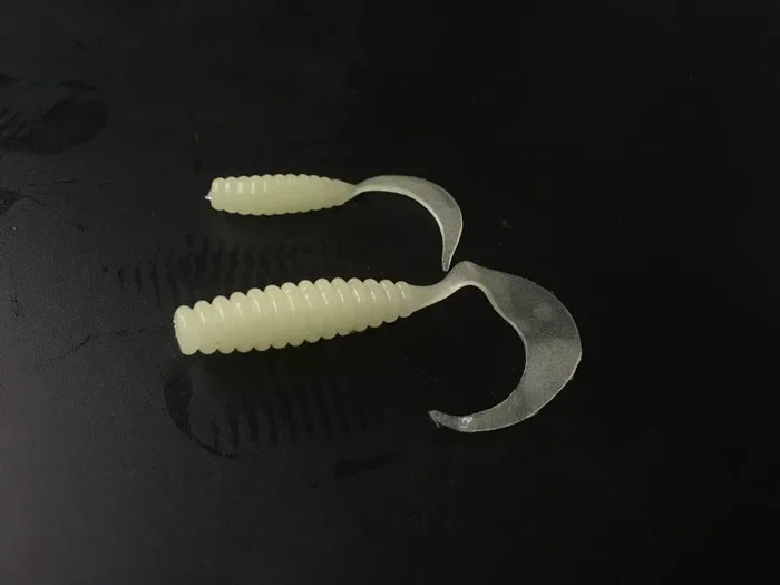 60 unids/lote 4 cm/6 cm luminoso súper suave sílice artificial gusano cebo para pesca señuelo cuerpo blando gusano señuelo gusano cebo - imagen 5