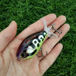 1 unidad 40mm 7,7g 50mm 11,2g cebo Popper señuelo de pesca Topwater cebo Artificial Plopper duro cebo giratorio para peces señuelo de pesca de cola