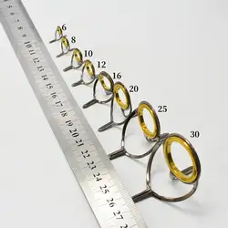 8 piezas SG13 MN guía de línea guías de línea lateral para caña de pescar de fundición de larga distancia 6 #   - 30 #   3 opciones de colores