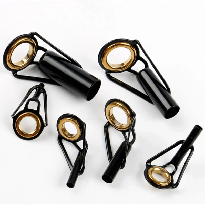 Anillos de ojo DIY de acero inoxidable de 1,5mm-2,0mm, guía de caña superior de pesca, Kit de reparación de poste de punta de línea, herramientas de pesca de repuesto - imagen 5