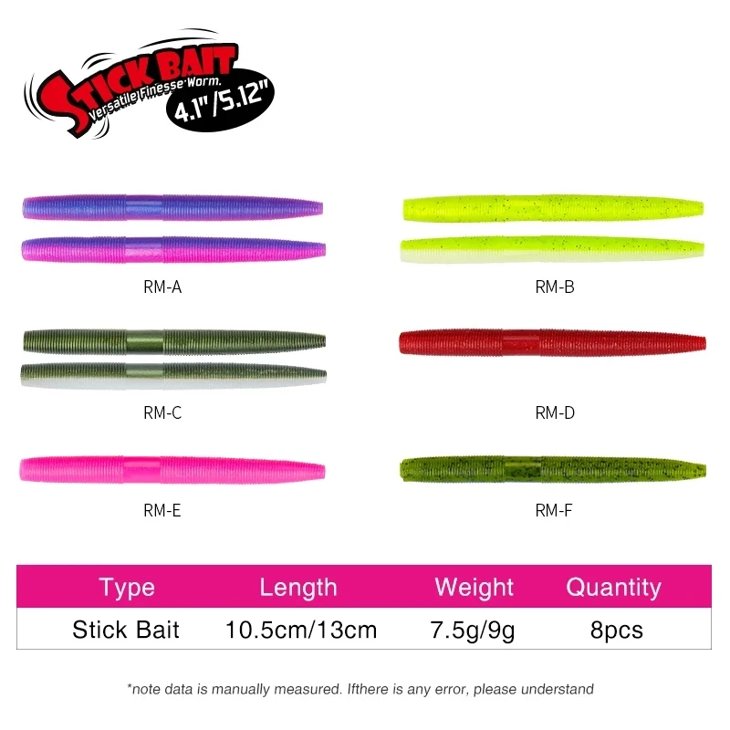 TSURINOYA Senko-Juego de Señuelos de Pesca blandos con anzuelo loco, cebos de palo pesado impregnado de sal, señuelo de lubina Texas Rig, 10,5 cm, 13cm - imagen 4