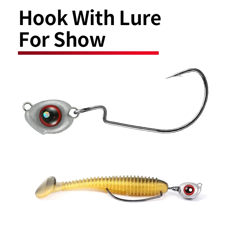 Kawa 10 unids/lote anzuelo de pesca Jig Head 3,5g/5g/7g/10g anzuelo de manivela con plomo suave gusano cebo anzuelo anzuelo Ultra ligero herramientas de pesca - imagen 5