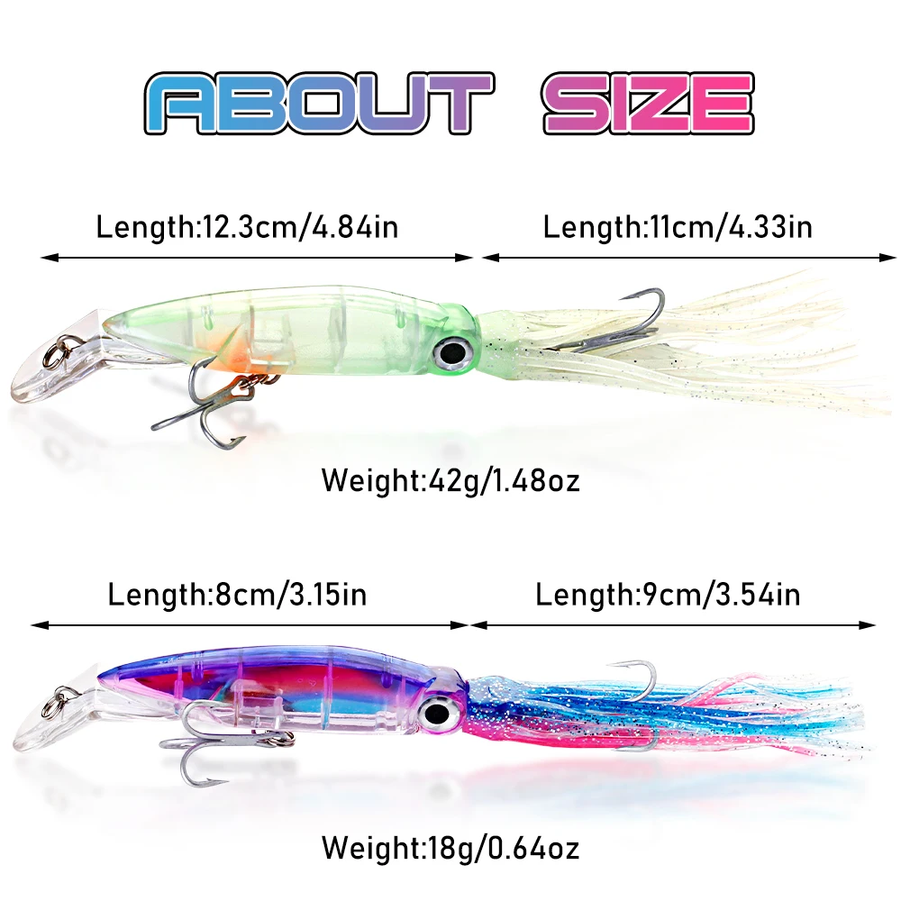 Señuelo de Pesca Sougayilang, cebo Artificial de plástico duro, pulpo, cebo falso, Señuelos de Pesca, aparejos de Pesca - imagen 4