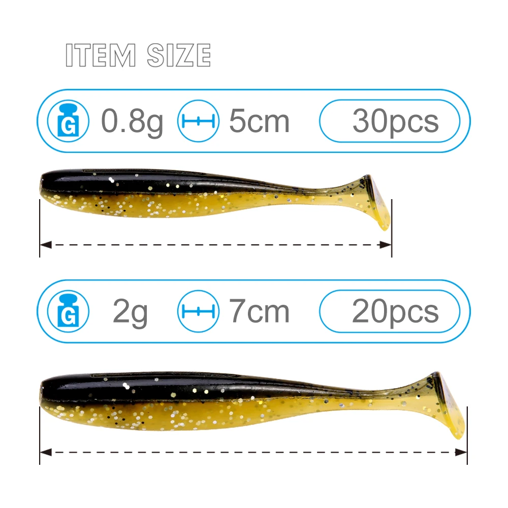 HappyJack 7cm 5cm silicona Artificial doble Color Wobblers pesca de carpa señuelos blandos material japonés Eazi Shiner SwimBaits - imagen 4