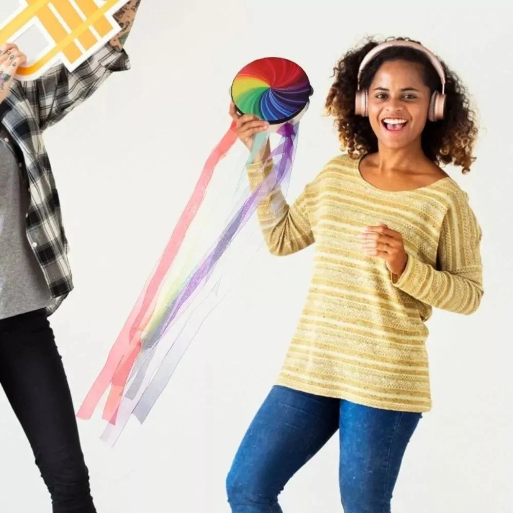 Nuevo Tambor de mano para conciertos de baile de una sola fila de percusión de 6/7/8 pulgadas, cinta