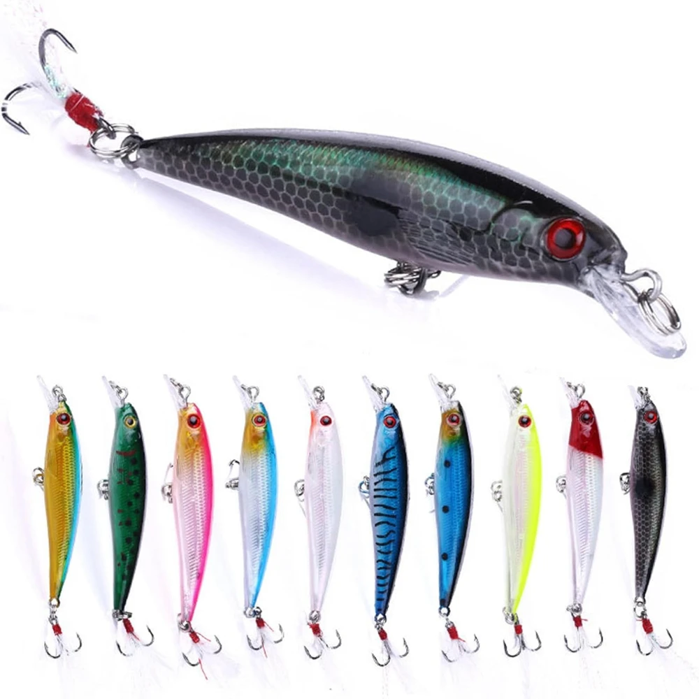 Señuelo Crankbait Larser Minnow 9cm – Anzuelo de plumas para lubina - imagen 4