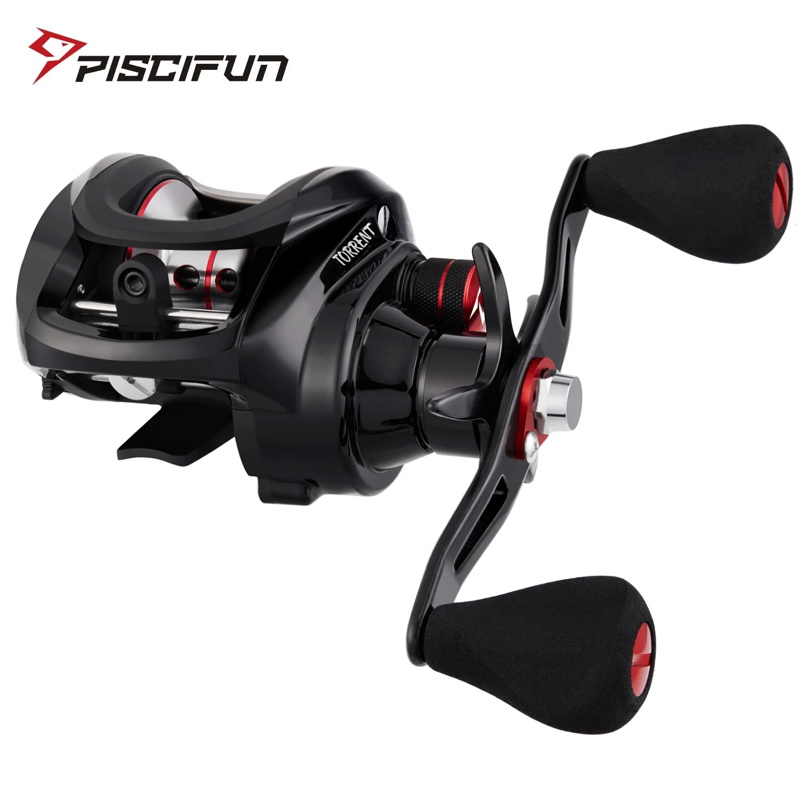 Carrete de pesca Piscifun Torrent Baitcasting 8,1 kg arrastre de carbono 7,1:1/5,3: 1 sistema de freno magnético carrete de pesca de agua dulce diseño de perfil bajo - imagen 2